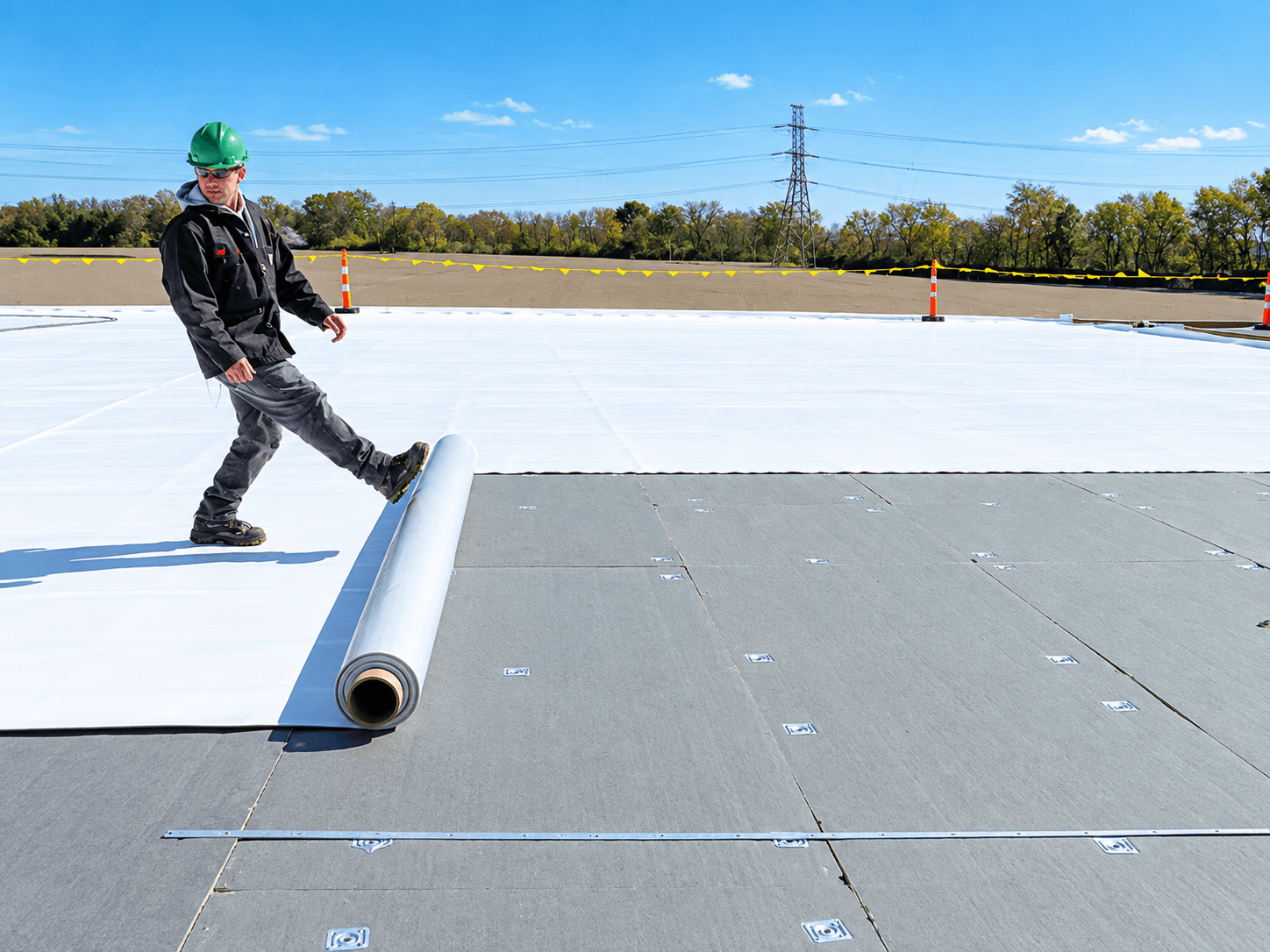 Membranë PVC për hidroizolim tarrace dhe çati – rulon material hidroizolues Membranë PVC për hidroizolim tarrace dhe çati – rulon material hidroizolues